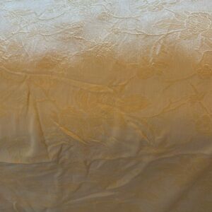 Frette Italy 100% Colton Queen Flat Sheet Light Apricot Pink Damask Print 90x109